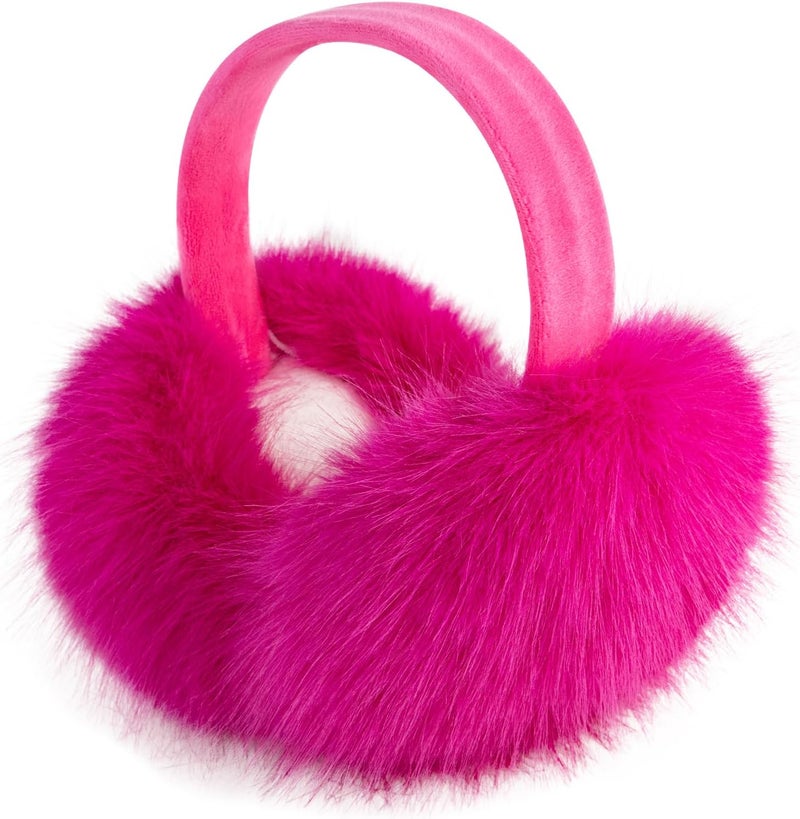 FSTEOE Women Winter Ear Muffs Foldable Girl Ear Warmer Fashion Furry Earmuff Soft Ear Cover Cold Weather - Image 1
